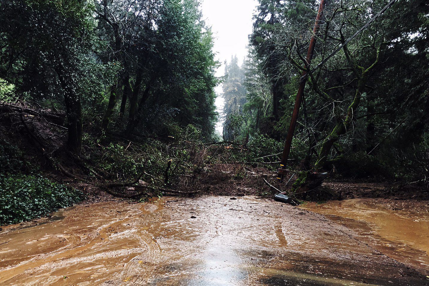 Redwood Road mud slide
